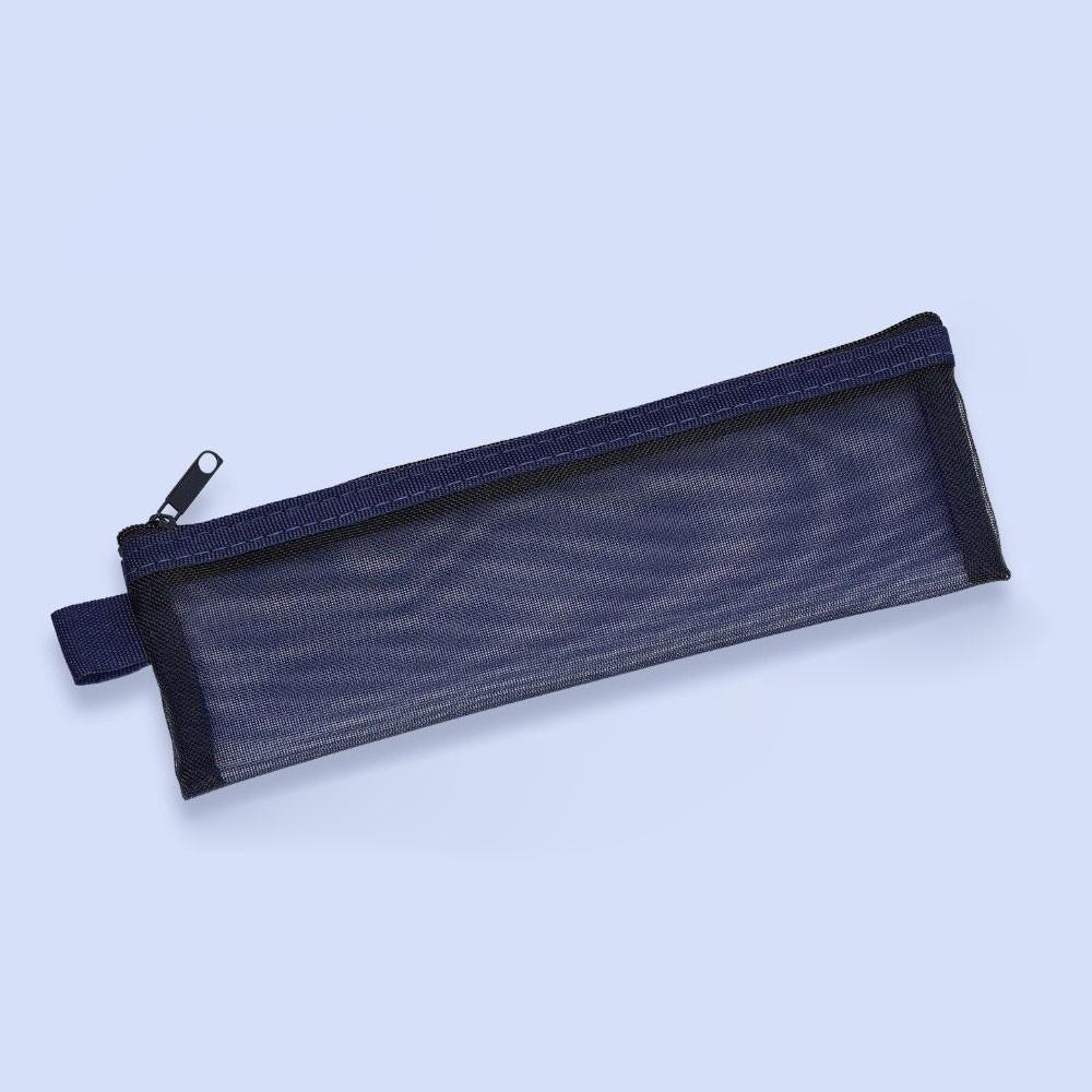 Nylon Mesh Pencil Case Transparent Pen Box Multi-Functional Stationery Pouch Gift