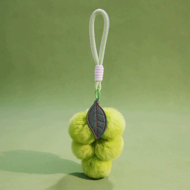Grape Shaped Cartoon Plush Keychain Pendant Doll Toy For Bag Accessory Gift