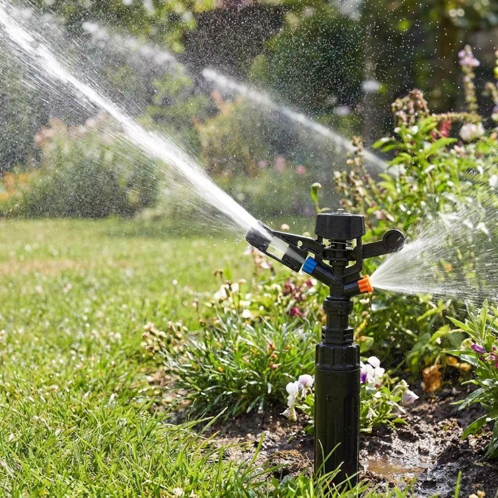 Adjustable Spike Sprinkler Double Outlet Adjustable Lawn Sprinkler Lawn Sprinkler Agriculture