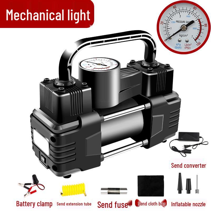 Портативный 12В Электрический Двухцилиндровый Насос для Накачивания Шин