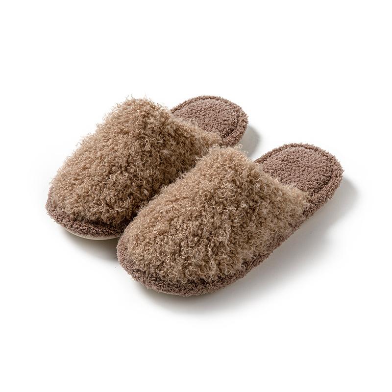 Fashion Women New 2024 Winter Home Fur Plush Slippers Non-Slip Soft Warm House Indoor Bedroom Floor Shoes Memory Foam Fluffy Slippers