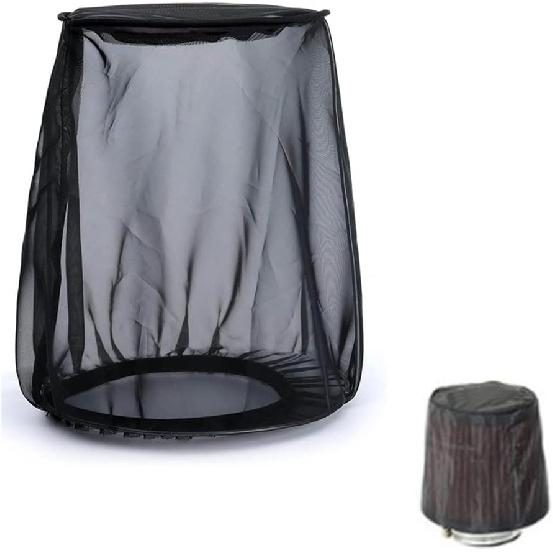 Air Filter Cleaner Kits, Motorcycle Waterproof Air Filter Rain Sock Dustproof Protective Cover Fits for Harley (Size S), Black#S