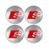 4pcs Set of Wheel Center Caps Stickers Car Hub Covers for Audi S RS A3 A4 B8 A6 A5 Q5 A7 - Multiple Sizes 56/60/63/65/68mm