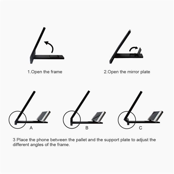 3D киноэкран увеличенная яркая лупа зеленый HD держатель для проектора универсальный мобильный телефон 