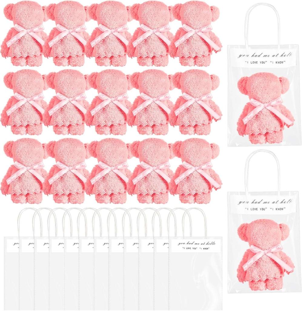 Bear coral fleece soft towel gift box, suitable for baby baptism, wedding, graduation, Valentine's Day, birthday and other occasions