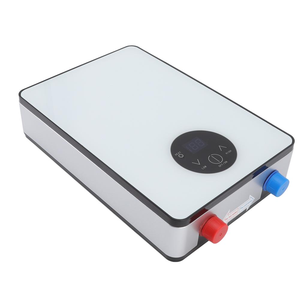 Электрический водонагреватель мгновенного нагрева воды мощностью 6500 Вт с сенсорным экраном и защитой от перегрева.