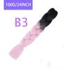 MISQUEEN Yaki Soft Hair Ombre Crochet Braiding Hair Extension For Braid 24 Inch Pink Synthetic Crochet Hair Jumbo Braid Hair