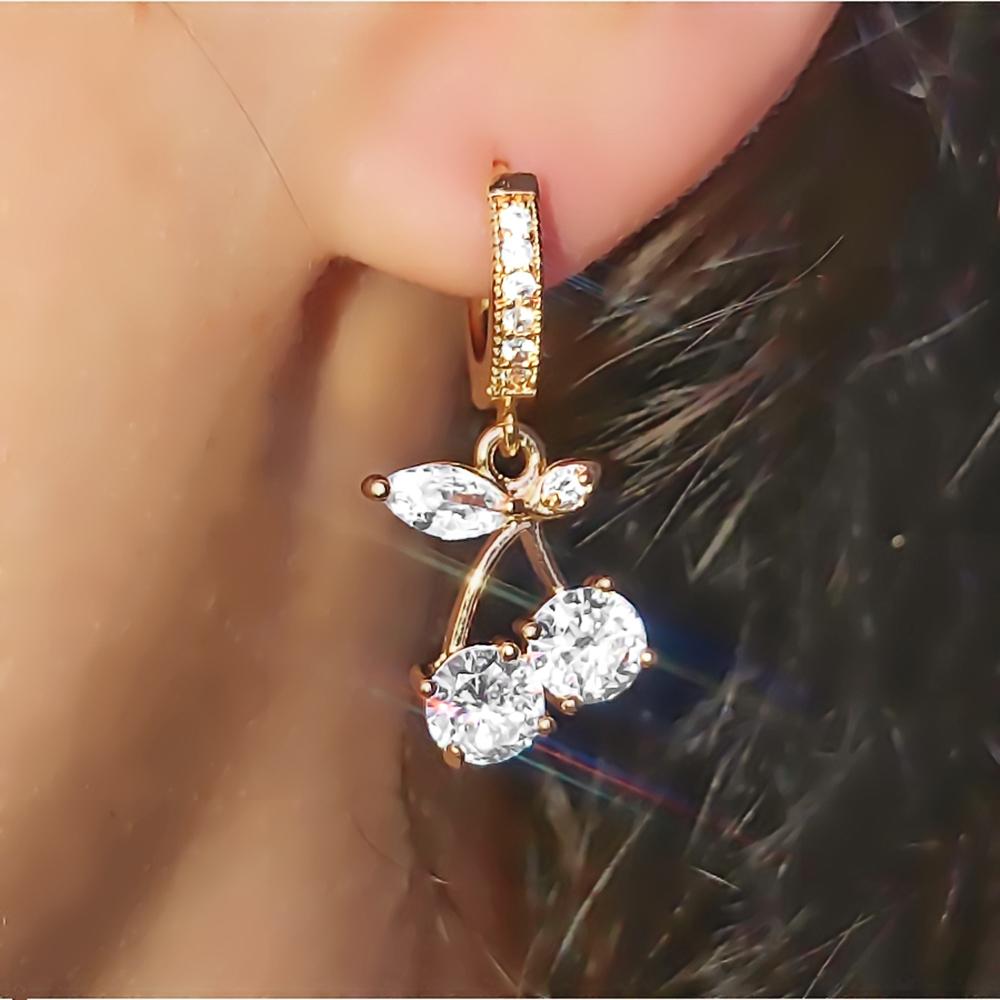 BELLA BOX Нежные серьги с кристаллами, круглые циркониевые блестящие женские аксессуары, элегантные вечерние модные украшения, висячие серьги для женщин