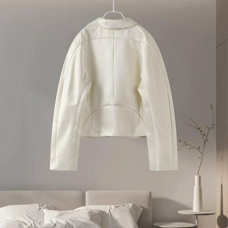 Летний женский блейзер с лацканами, на одной пуговице, короткий пиджак, повседневный, с длинными рукавами, приталенный, тонкий пиджак