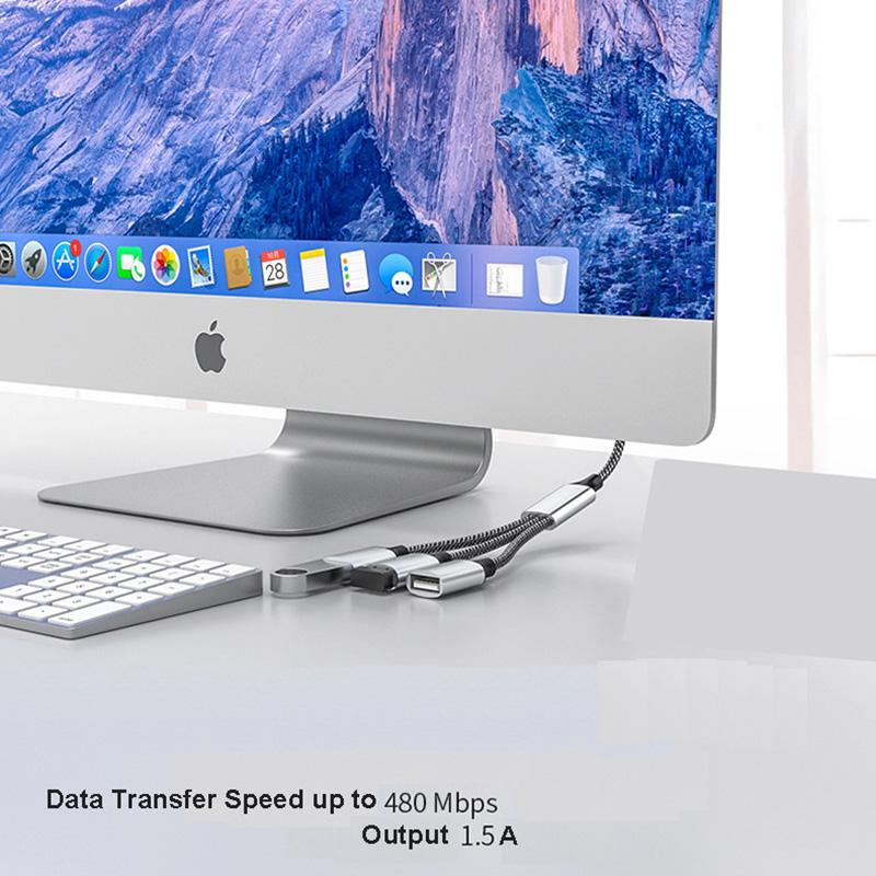USB-разветвитель ХАБ Удлинители 2/3/4 порта Зарядное устройство для телефона Адаптер питания OTG Множественный расширитель Зарядная док-станция для компьютера