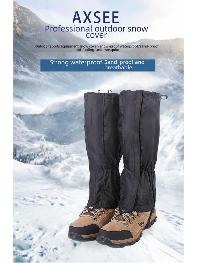 Outdoor Zipper Velcro Snow Leggings for Hiking Foot Protection