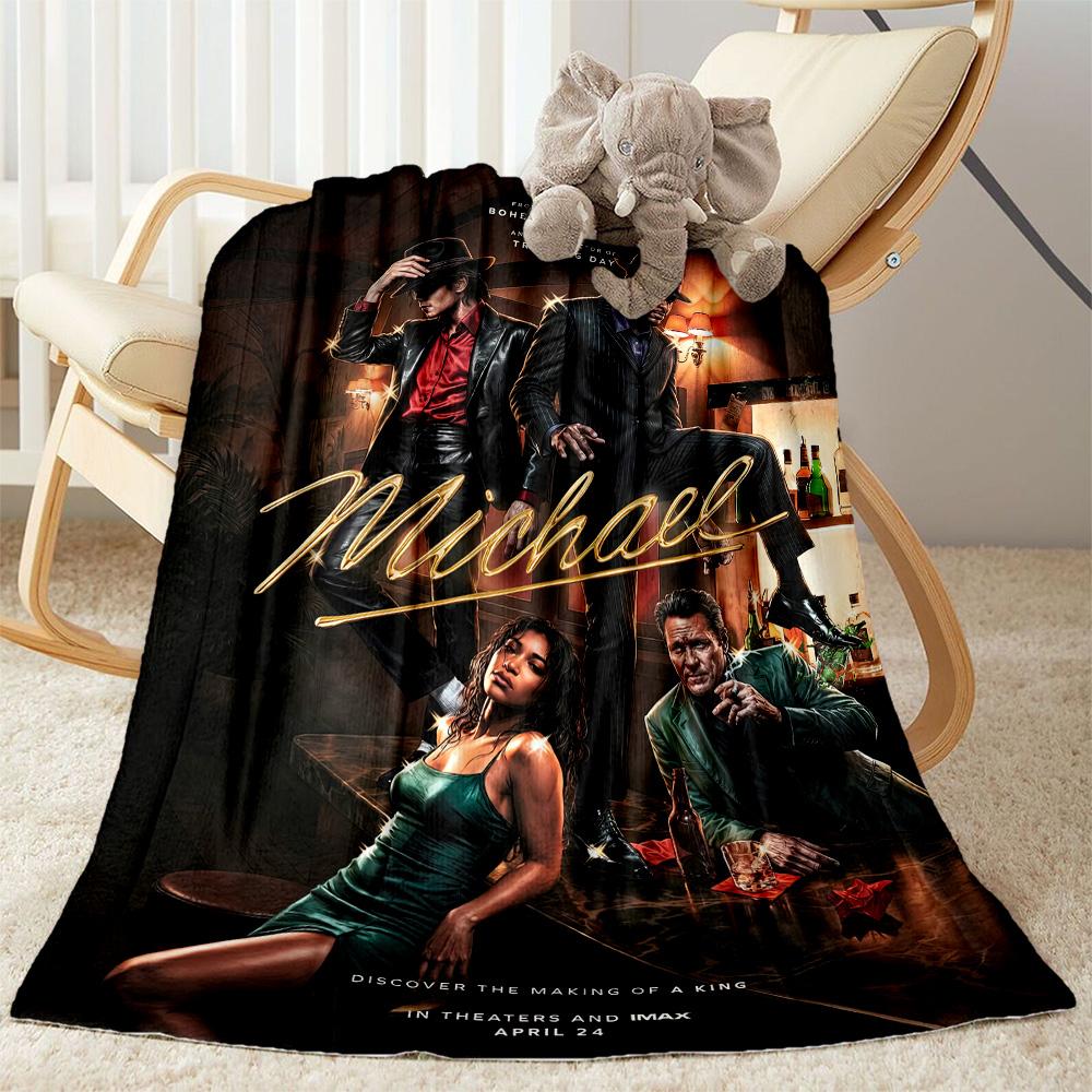 Michael Jackson 189 Blanket Warmthful Decor Great for Picnics Chair Livingroom Four Seasons Multipurpose Digital Print