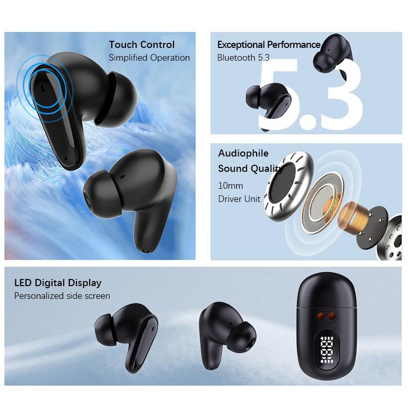 Bluetooth TWS Беспроводная гарнитура 5.3 Крутой цвет Hi-Fi Объемный звук Наушники-вкладыши Наушники Handfree Calling Вождение Bluetooth-наушники