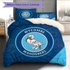 Wycombe Wanderers Комплект постельного белья с узором Одеяло Домашний декор Подарок (1 пододеяльник + 2 наволочки без наполнителя)