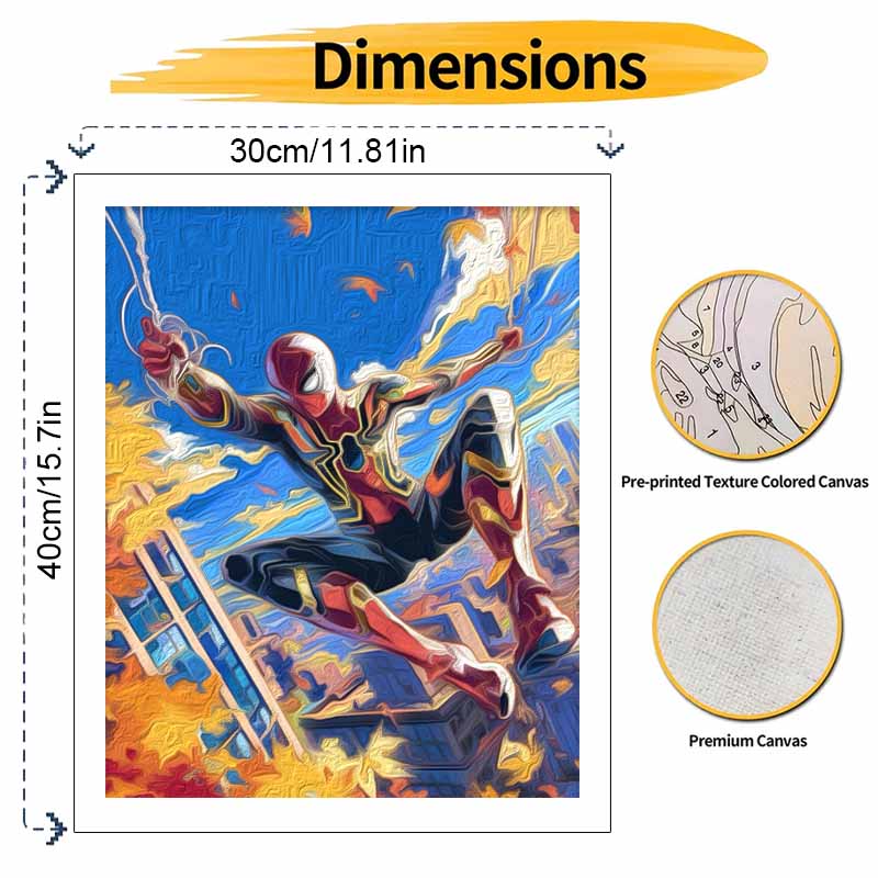 Disney Spiderman digital oil painting painting art handmade diy gift home decoration