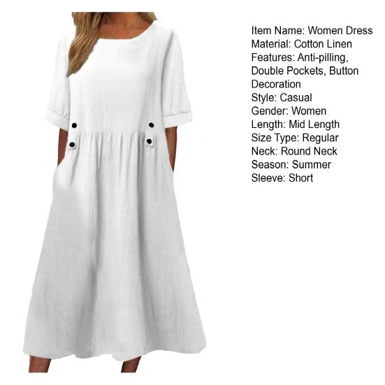 Женское платье свободного покроя, повседневная одежда, неувядаемая классическая женская рабочая одежда, поглощающая пот