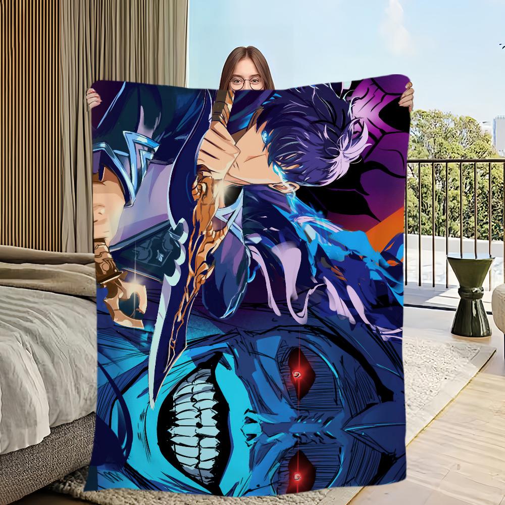 Аниме S-Solo L-Leveling Принтованный удобный и мягкий диван, кровать для гостиной, одеяло для спальни, подходит для путешествий и подарков