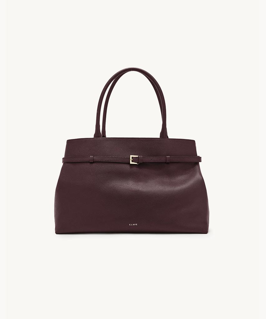 Clair Burgundy Tote Bag