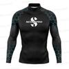 SCUBA Раздельный Верх Мужской Гидрокостюм Защита от УФ Излучения Купальный Костюм для Серфинга С Длинным Рукавом Быстросохнущий
