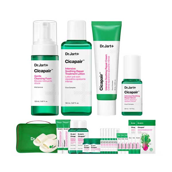 Dr.Jart+ Cicapair Успокаивающий набор для ежедневного ухода Чувствительная кожа Успокаивающий набор для восстановления барьера
