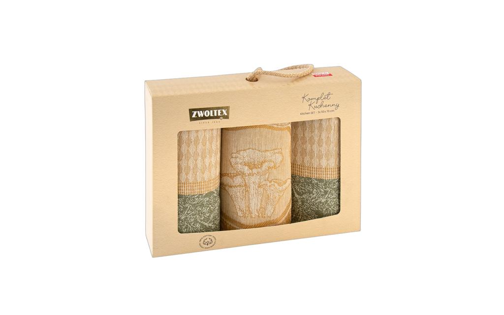 Zwoltex Provence Kitchen Set Kitchen Cloths 3 Pcs Pink 200G
