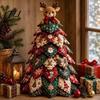 Unique Handmade Christmas Presents DIY Quilted Fabric Tree Craft Kit, Vintage Patchwork Sewing Set Holiday Crafting Kits for Teachers Tabletop Decor,