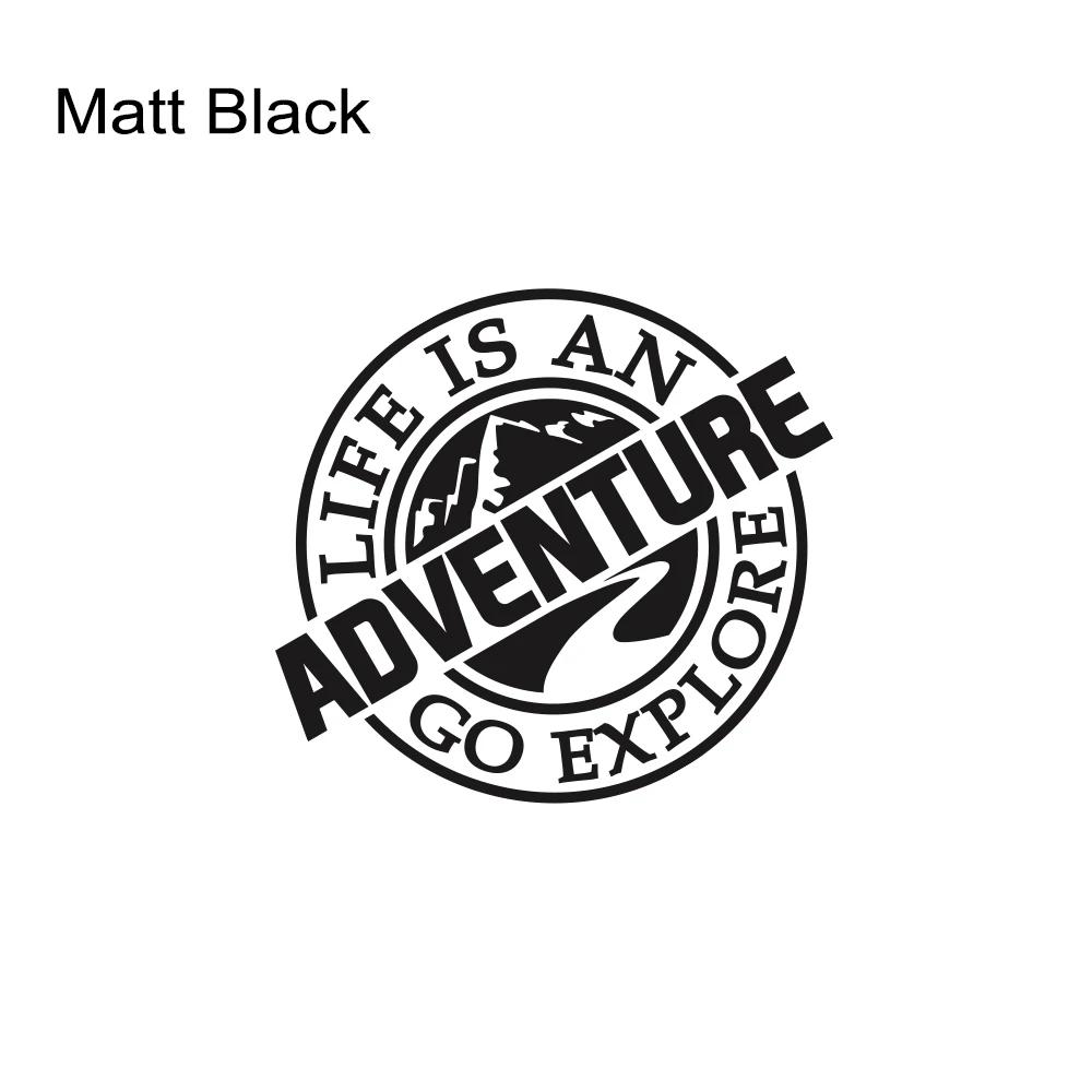 Life Is An Adventure Car Window Body Sticker Camping RV Off-road Adventure Personalized Auto Body Side Vinyl Decals Decoration