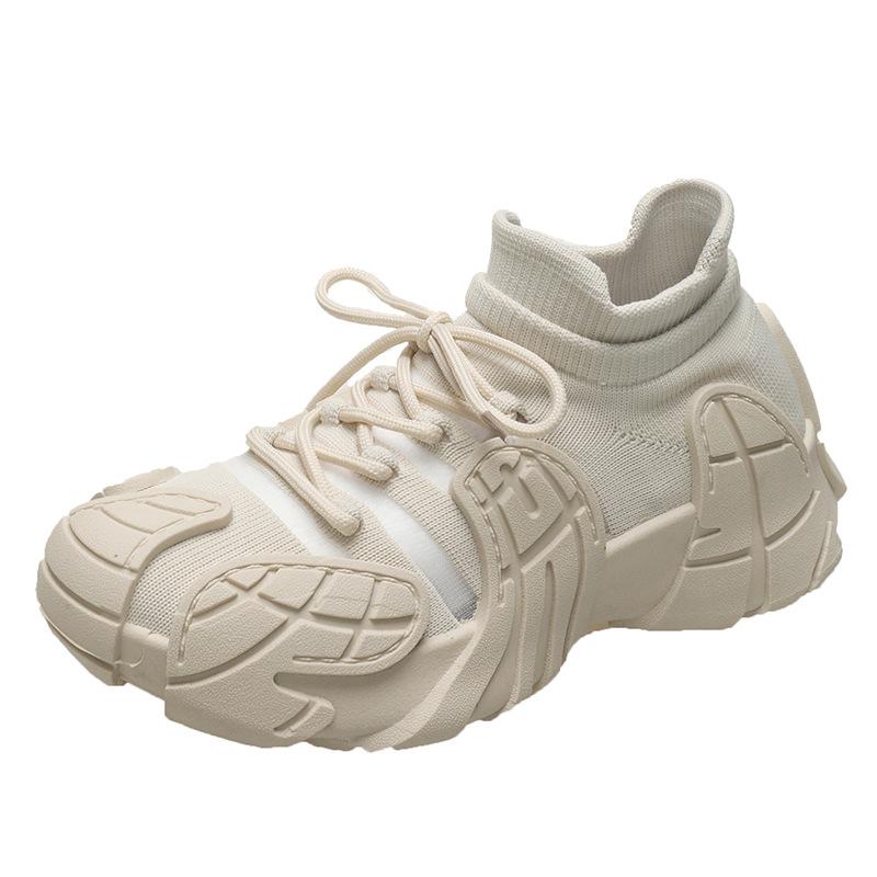 Носки и обувь новая женская повседневная обувь платформа женская обувь лето дышащая осьминог летающая тканая спортивная обувь большой размер