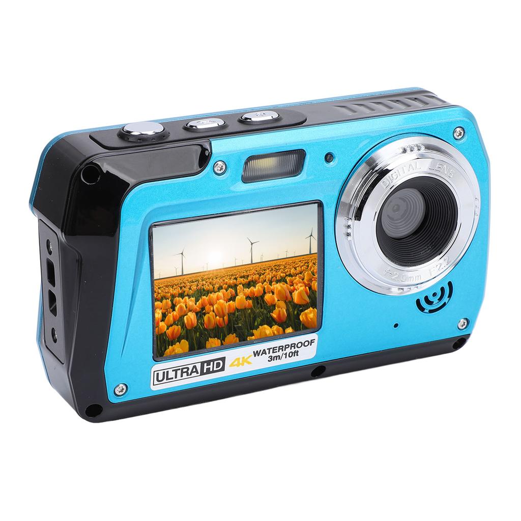 4K Подводная камера 11 футов Водонепроницаемая 56 МП Автофокус Двойной экран Селфи Подводная камера для Сн