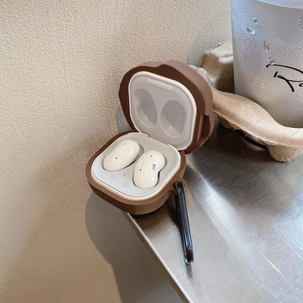 Силиконовый чехол для наушников с милым мультяшным печеньем для Samsung Galaxy Buds 2 Pro Live, чехол для Galaxy Buds2 Pro, полная защита с металлическим крючком