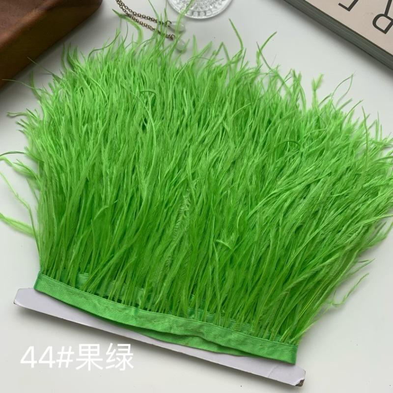 Ткань с отделкой из страусиных перьев 10-15 см Аксессуары для одежды DIY Украшение юбки Декольте платья Манжеты Перья