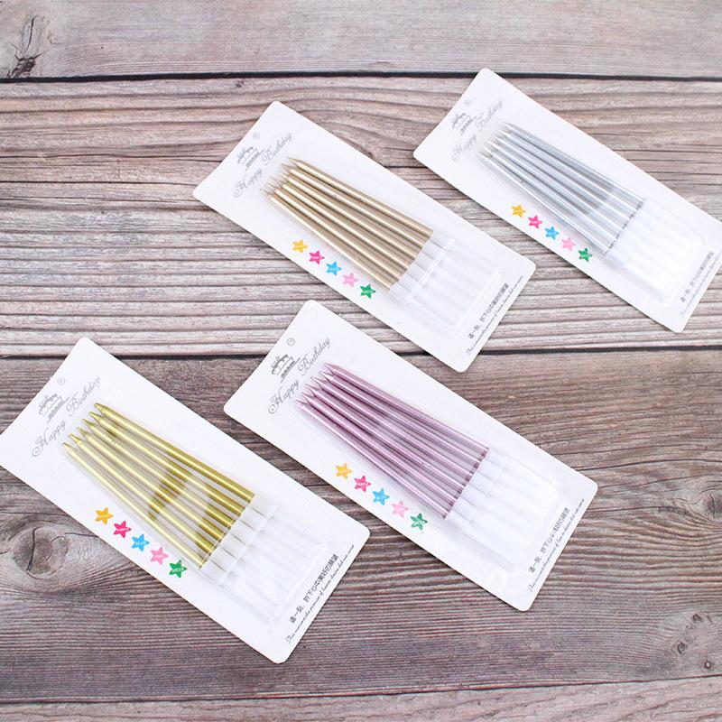 Новая высококлассная B13 позолоченная свеча-карандаш свеча для торта на день рождения свеча на день рождения свеча золотого цвета шампанского