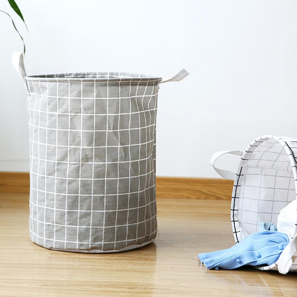 1x Складная корзина для белья, ведро для хранения, японская хлопковая льняная ткань, водонепроницаемая корзина для хранения грязного белья и игрушек, грязная одежда