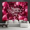 2D Happy Children's Day Backdrop, Pink & Magenta Balloon Flower Party Background