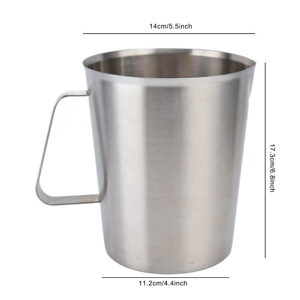 Large Mouth Milk Frothing Pitcher 304 Stainless Steel Liquid Measuring Cup For Latte Art