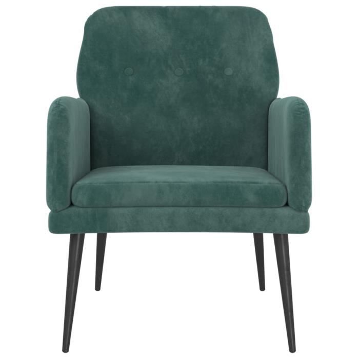 351406 vidaXL Armchair Dark Green 62x79x79 Cm Velvet