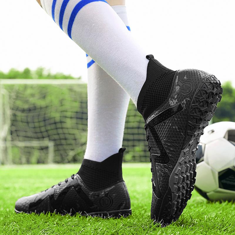 33-46 Children's Football Boots High-quality Artificial Lawn Sock Mouth Outdoor Men's Short Nail Sports Football Boots