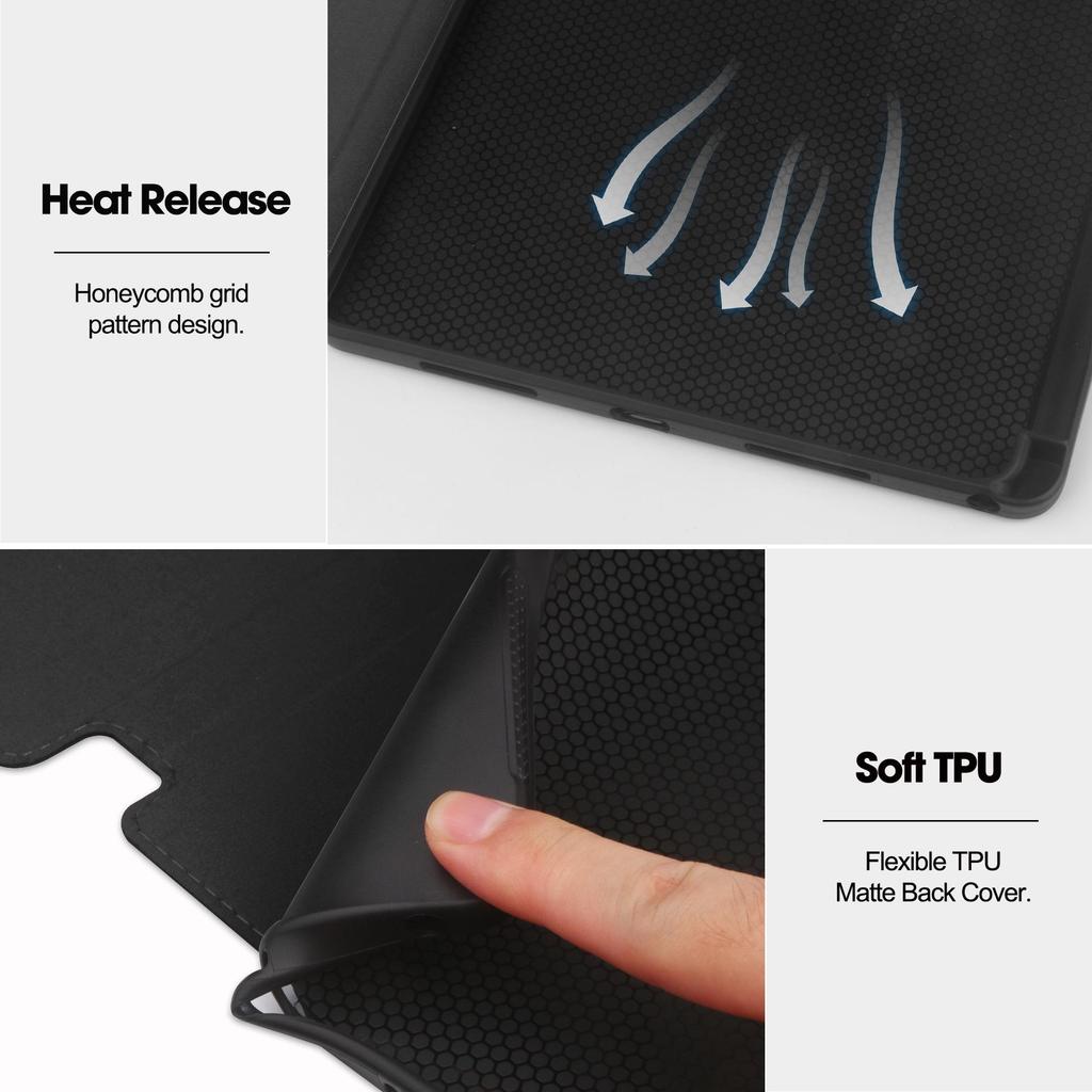 Защитный чехол для планшета Lenovo Xiaoxin Pad 2024TB331FC с функцией Smart Sleep, полный комплект, технология защиты от падений.
