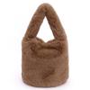 Плюшевая сумка женская осень и зима 2025 новая повседневная нишевая дизайнерская плюшевая сумка-тоут популярная сумка-ведро