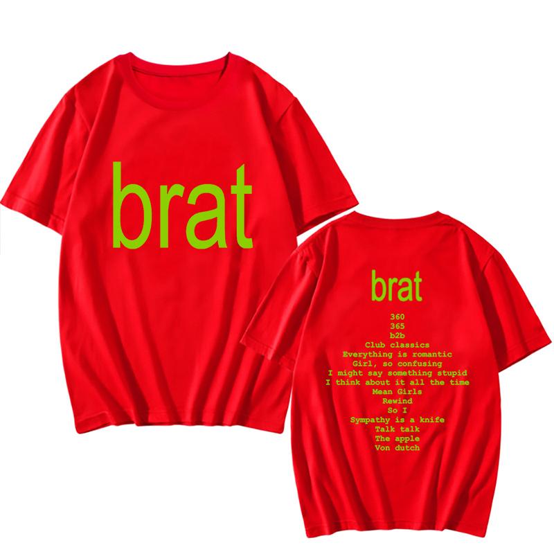 Футболка Charli xcx Brat унисекс Harajuku Aesthetic Fans футболка унисекс летние хлопковые футболки унисекс рубашки Harajuku винтажная уличная одежда