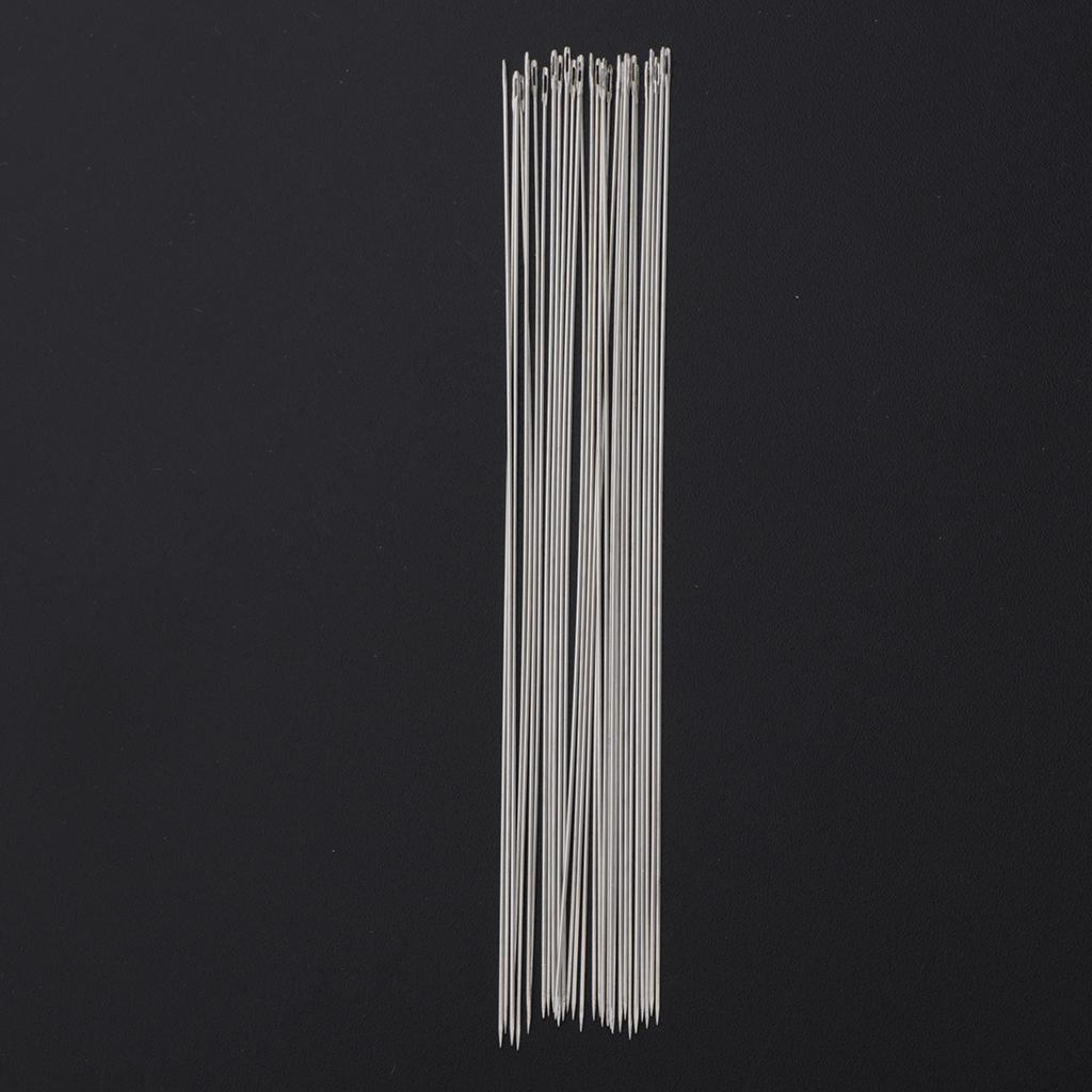 30Pcs Beading Needles, Seed Beads Needles Embroidery Big Eye Collapsible Set for Jewelry Making