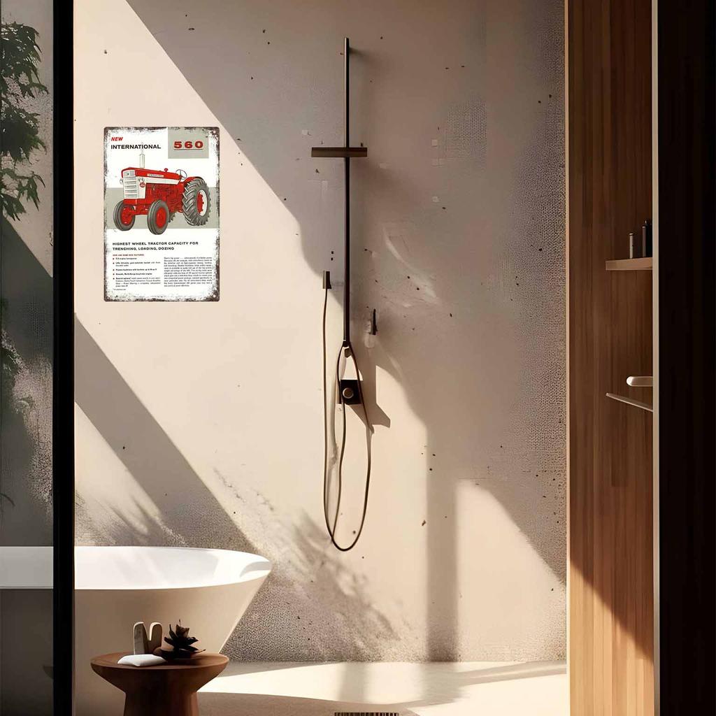 Мультяшная иллюстрация трактора, тянущего телегу с тыквами, винтажная металлическая настенная табличка, декор, постеры, рамки, гараж, гостиная