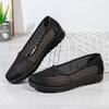 Женская мода милые легкие сетчатые дышащие весенние нескользящие туфли на плоской подошве женские классические удобные черные туфли ba301
