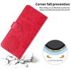 Wallet Case for Galaxy A16 - Leather/PU, Red, With Lanyard