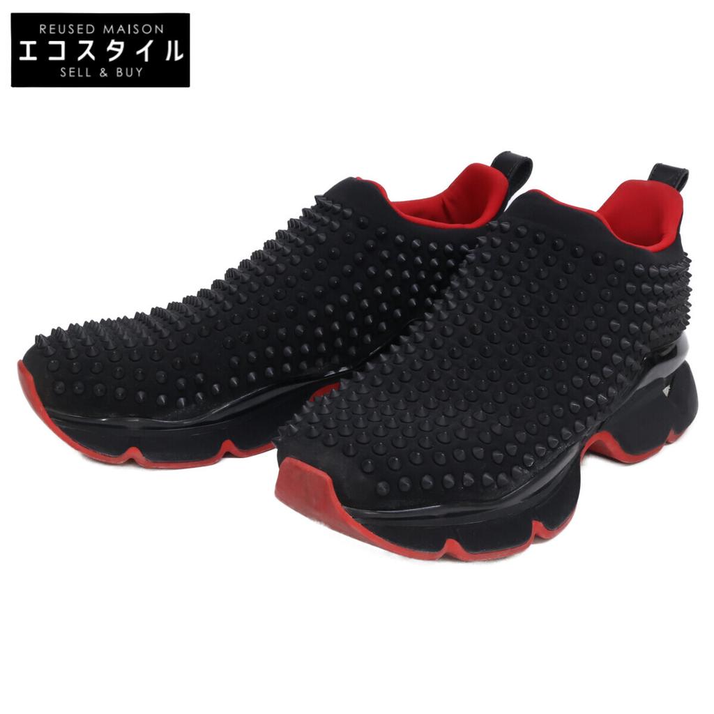 Christian Louboutin 1190555 SPIKE SOCK/Spike Sock Spike Studs Sock Sneakers Shoes 43 blackUsed