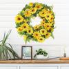 Artificial Sunflowers Wreath for Front Door Farmhouses Wedding Holiday Decorations, Front Door Wreath Spring Wreath