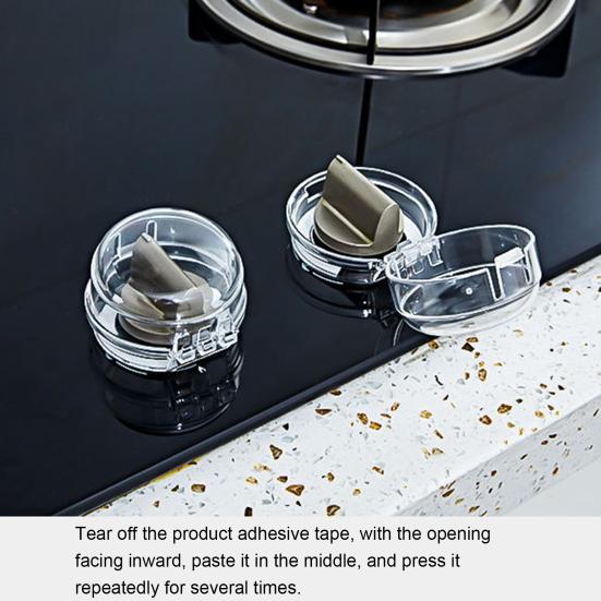 1 пара крышек для плиты, безопасные, прозрачные, термостойкие, ПК, кухонный защитный экран, ручка для газа