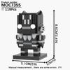 MOOXI Серия Фильмы MOC Набор Кирпичиков Фигурка BrickHeadzed Модель DIY Строительные Блоки Монтессори Детские Обучающие Игрушки Для Детей Подарок