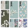 Phone Case For Samsung Galaxy S24 Plus S23 S22 S21 S20 FE Ultra 5G S10 S10E S9 Soft Clear Silicone Cover Flower