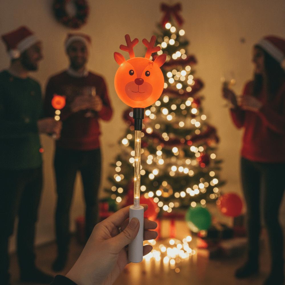 Warm Light Christmas Tree LED Lights Handheld Handheld Luminous Toy Santa Claus Flash Wand Gift
